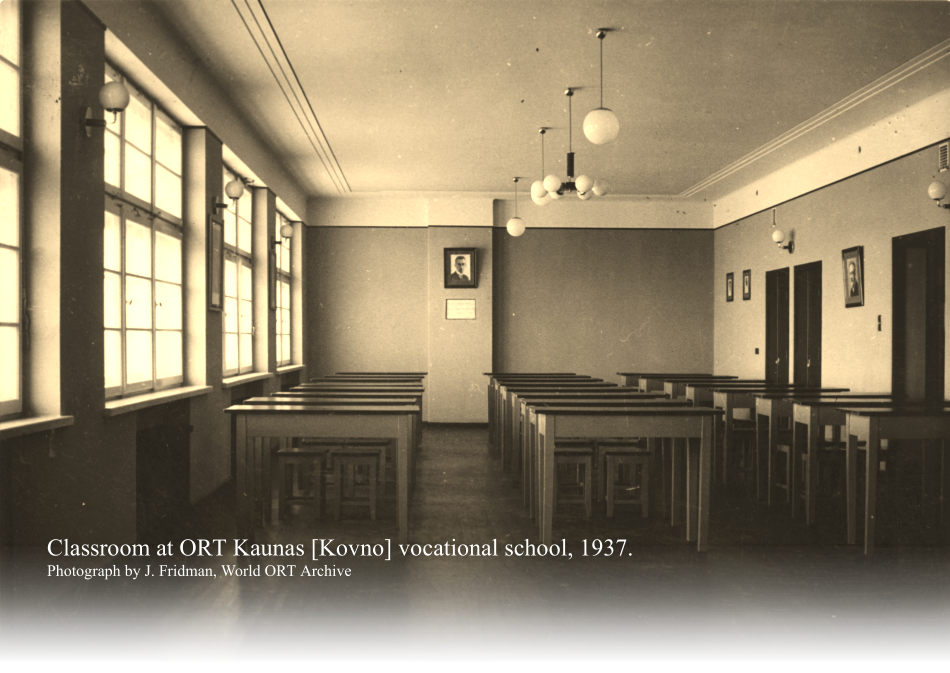 Classroom at ORT Kaunas [Kovno] vocational school, 1937.  Photograph by J. Fridman, World ORT Archive